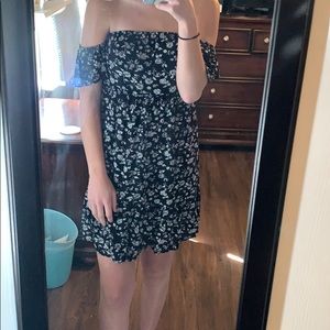 Black and white floral dress
